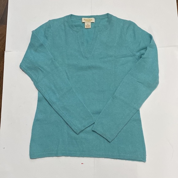 PECK & Peck 💯 Cashmere V-Neck Sweater Size M - Picture 7 of 13